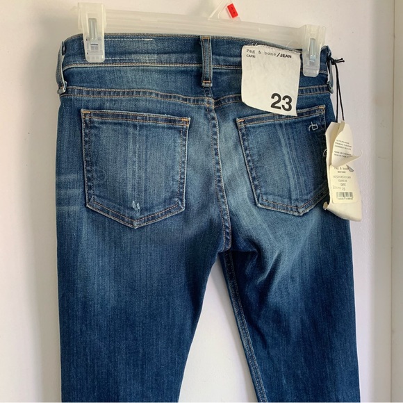 NWT Size 0 (23”) Rag & Bone distressed jeans Canyon Capri style - Picture 7 of 7